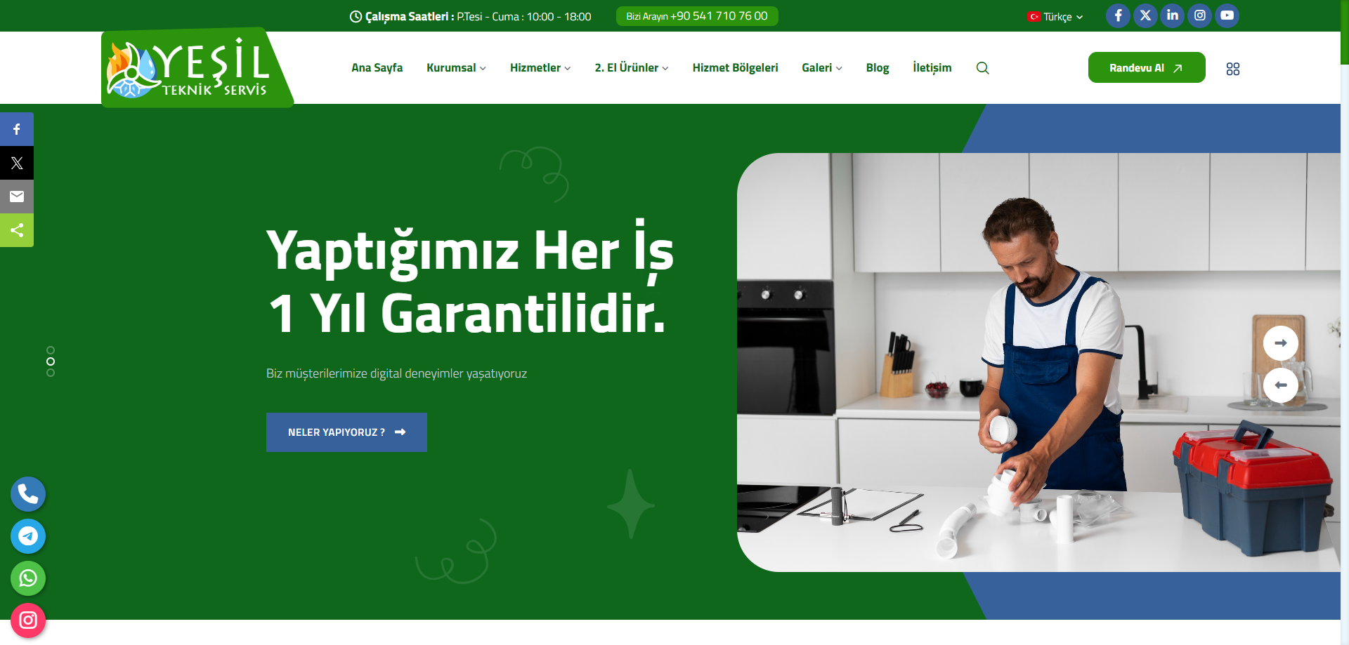 Yeşil Teknik Servis Website: Bringing Trust and Accessibility to the Digital Sphere